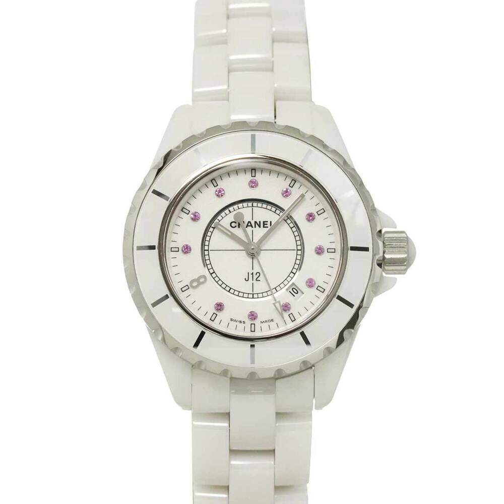 Chanel J12 33mm H2054 Ginza Boutique Limited Edition Women's Watch 11P Pink S...